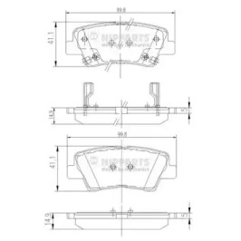 Комплект тормозных колодок NIPPARTS N3610311