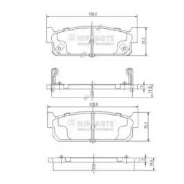 Комплект тормозных колодок NIPPARTS N3611055