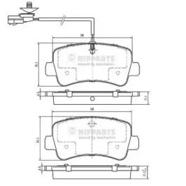 Комплект тормозных колодок NIPPARTS N3611057