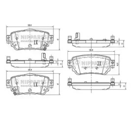 Комплект тормозных колодок NIPPARTS N3611060