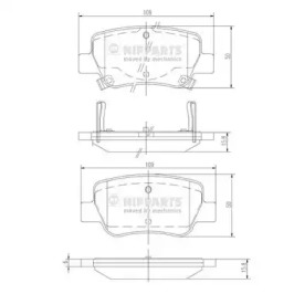 Комплект тормозных колодок NIPPARTS N3612042