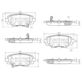 Комплект тормозных колодок NIPPARTS N3613027