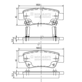 Комплект тормозных колодок NIPPARTS N3614019