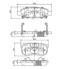 Комплект тормозных колодок NIPPARTS N3615015