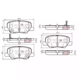 Комплект тормозных колодок NIPPARTS N3615017