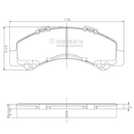 Комплект тормозных колодок NIPPARTS N3619003