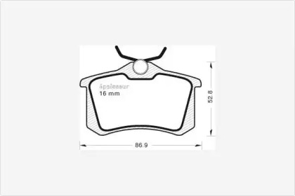 Комплект тормозных колодок MGA 1007