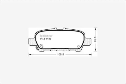 Комплект тормозных колодок MGA 1045