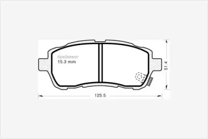 Комплект тормозных колодок MGA 1049