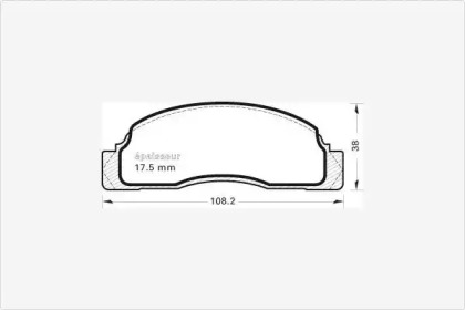 Комплект тормозных колодок MGA 109