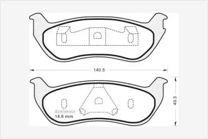 Комплект тормозных колодок MGA 1103