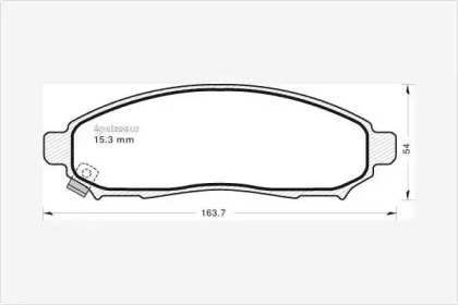 Комплект тормозных колодок MGA 1118