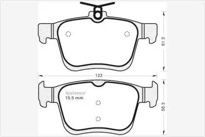 Комплект тормозных колодок MGA 1125