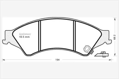 Комплект тормозных колодок MGA 1136