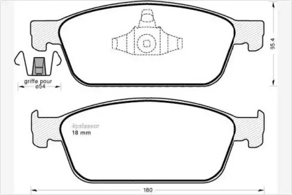 Комплект тормозных колодок MGA 1151