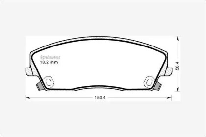 Комплект тормозных колодок MGA 1155