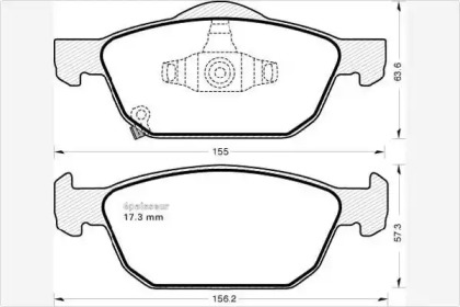 Комплект тормозных колодок MGA 1156