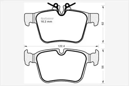 Комплект тормозных колодок MGA 1184