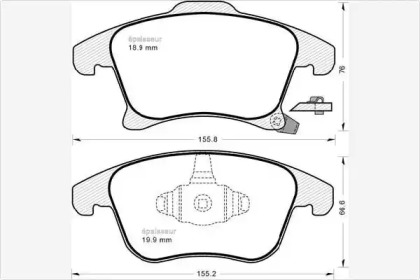 Комплект тормозных колодок MGA 1187