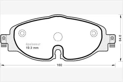 Комплект тормозных колодок MGA 1203