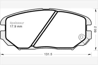 Комплект тормозных колодок MGA 1215