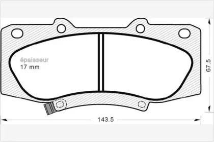 Комплект тормозных колодок MGA 1219
