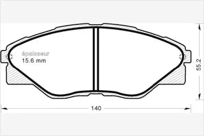 Комплект тормозных колодок MGA 1220