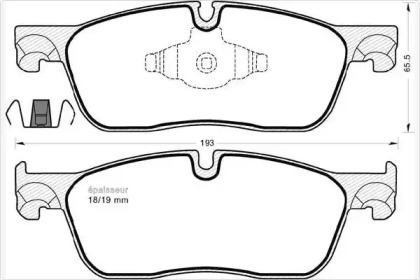 Комплект тормозных колодок MGA 1222