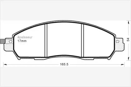 Комплект тормозных колодок MGA 1232