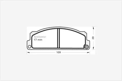 Комплект тормозных колодок MGA 151