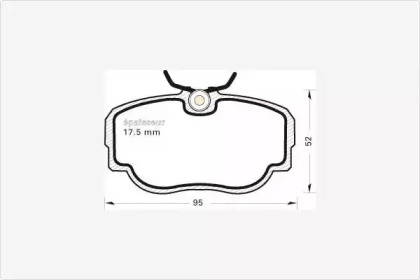 Комплект тормозных колодок MGA 180