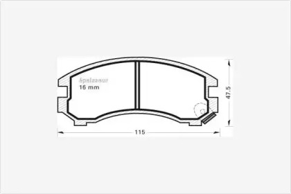 Комплект тормозных колодок MGA 263