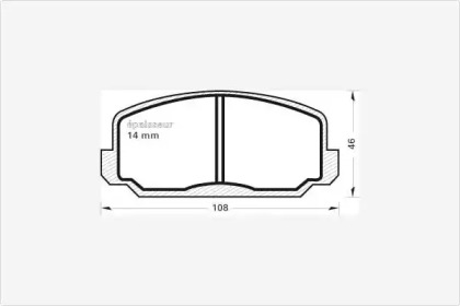 Комплект тормозных колодок MGA 272