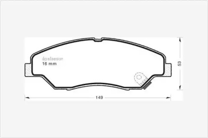 Комплект тормозных колодок MGA 513