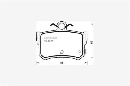 Комплект тормозных колодок MGA 524