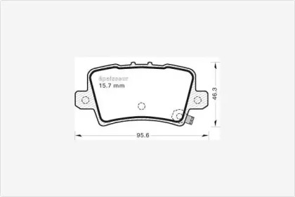 Комплект тормозных колодок MGA 815