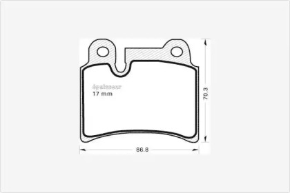 Комплект тормозных колодок MGA 927