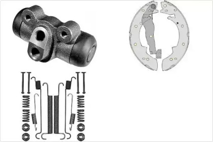 Комплект тормозов, барабанный тормозной механизм MGA K514413