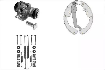 Комплект тормозов, барабанный тормозной механизм MGA K546557
