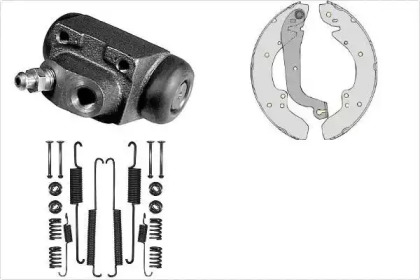 Комплект тормозов, барабанный тормозной механизм MGA K622448