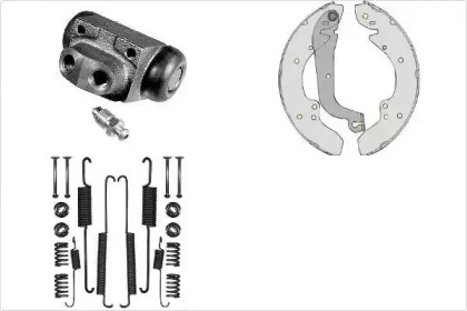 Комплект тормозов, барабанный тормозной механизм MGA K622463