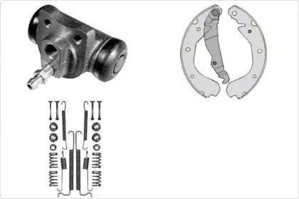 Комплект тормозов, барабанный тормозной механизм MGA K629515