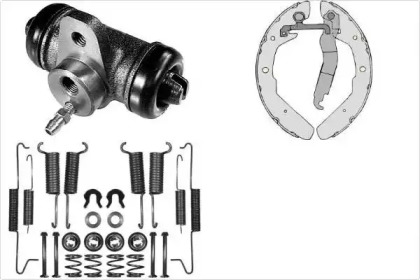 Комплект тормозов, барабанный тормозной механизм MGA K645565