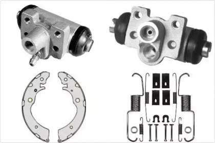 Комплект тормозов, барабанный тормозной механизм MGA K687830