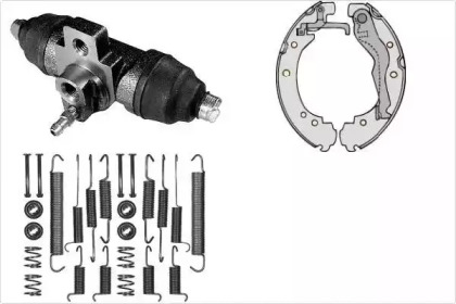Комплект тормозов, барабанный тормозной механизм MGA K718570
