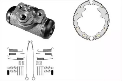 Комплект тормозов, барабанный тормозной механизм MGA K722820