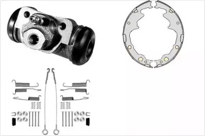 Комплект тормозов, барабанный тормозной механизм MGA K722821