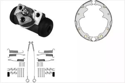 Комплект тормозов, барабанный тормозной механизм MGA K722877