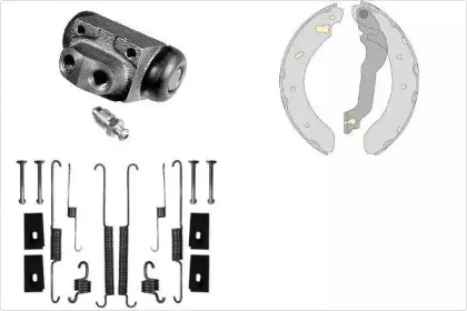 Комплект тормозов, барабанный тормозной механизм MGA K758463