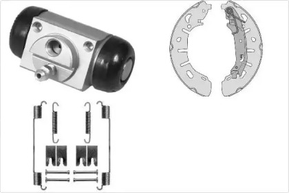 Комплект тормозов, барабанный тормозной механизм MGA K910871